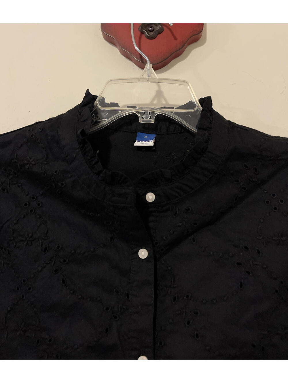 Old Navy Womens Medium Black Button-Up Dressy-Style Blouse NWT! A5163 - Picture 3 of 6